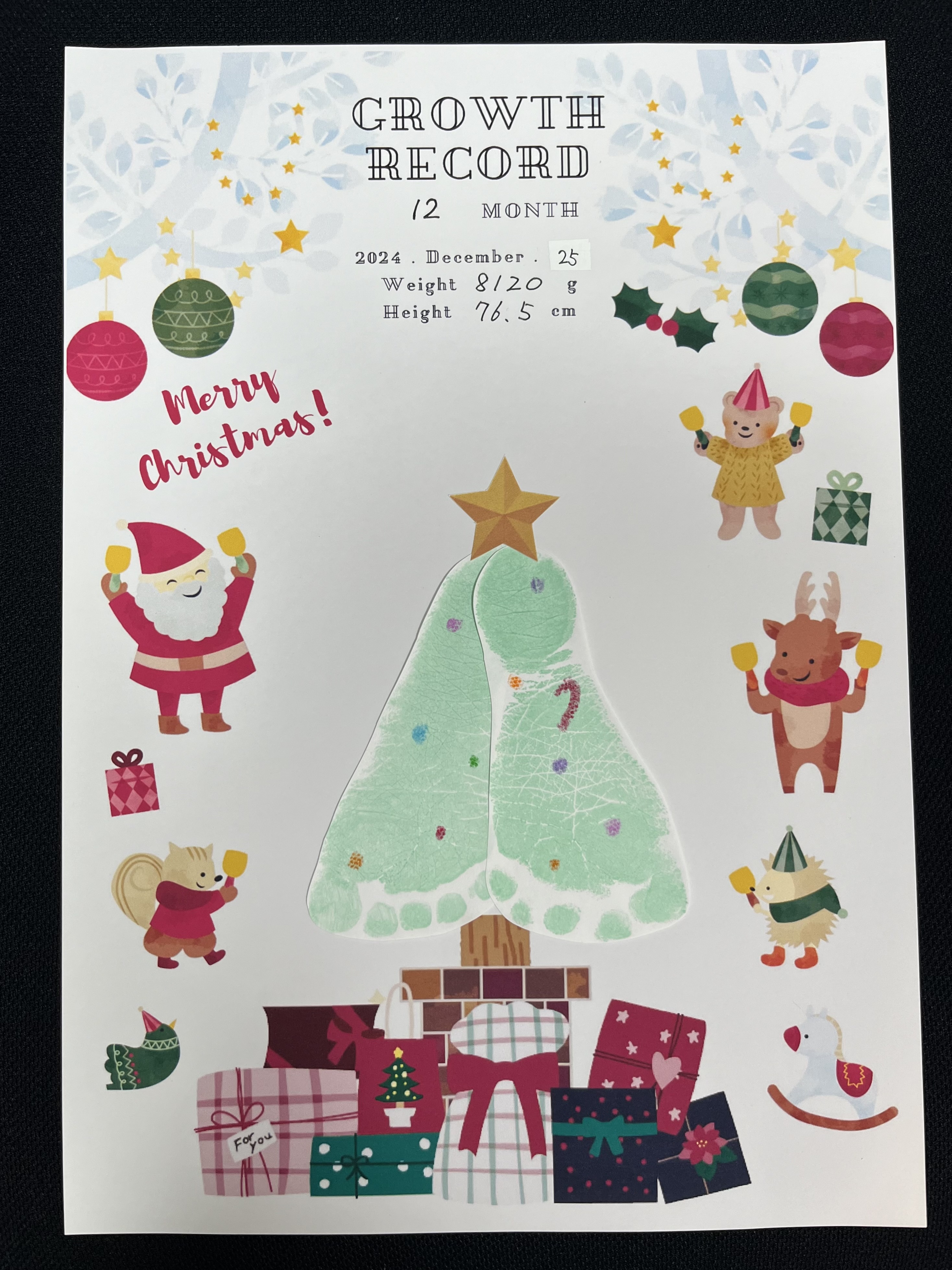 🎨12月足型アート🎄