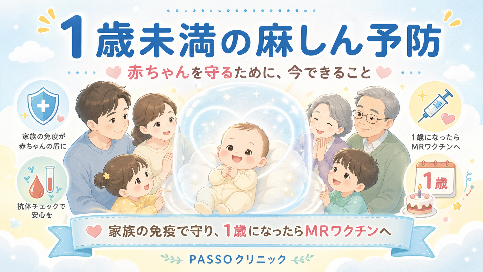 1歳未満のお子さまの「麻しん（はしか）」について～今ご家族ができること～